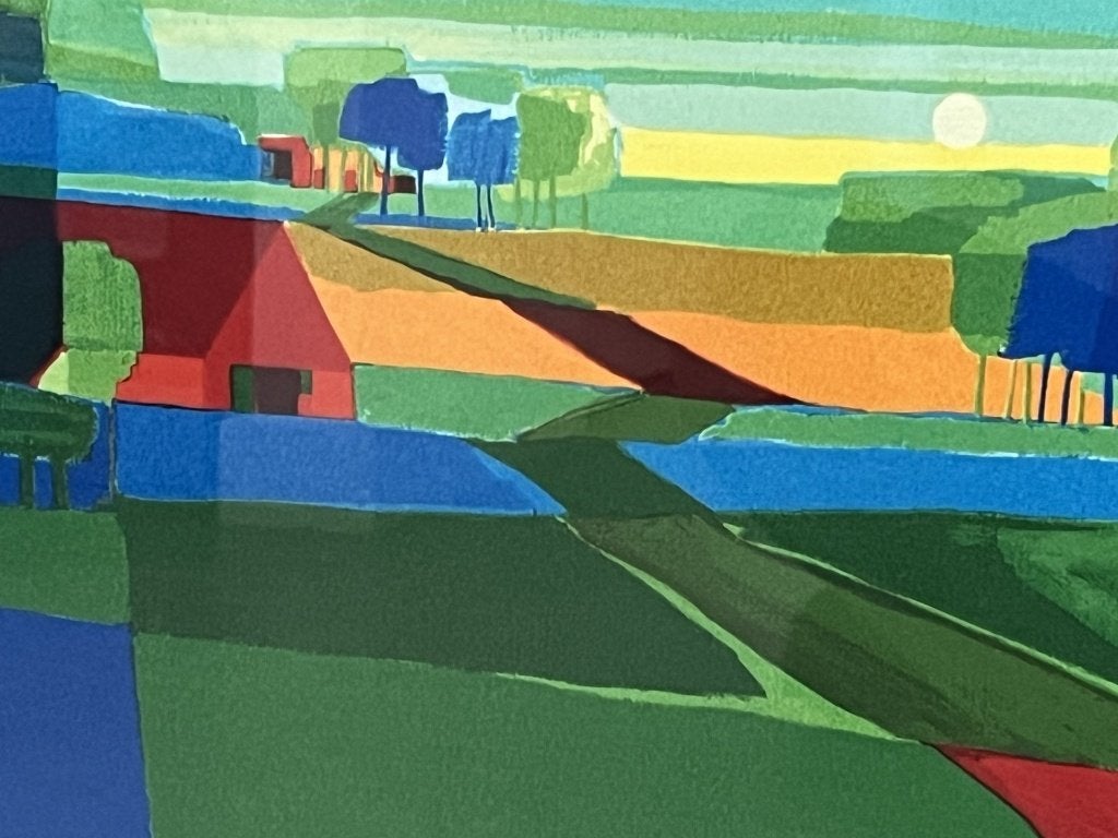 Ton Schulten, zeefdruk Langs landerijen, Ophalen