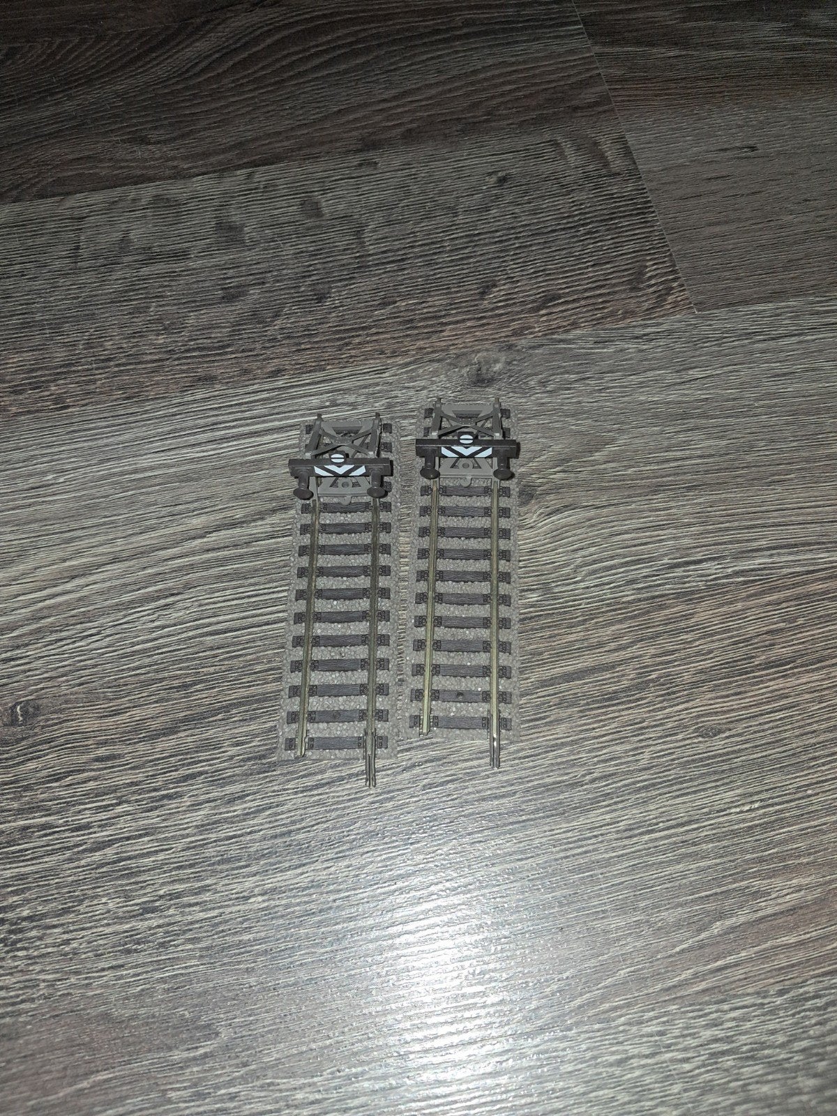 2x Fleischmann 6116 Profi rail stootblok met rail, Gebruikt, Gelijkstroom, Fleischmann, Rails