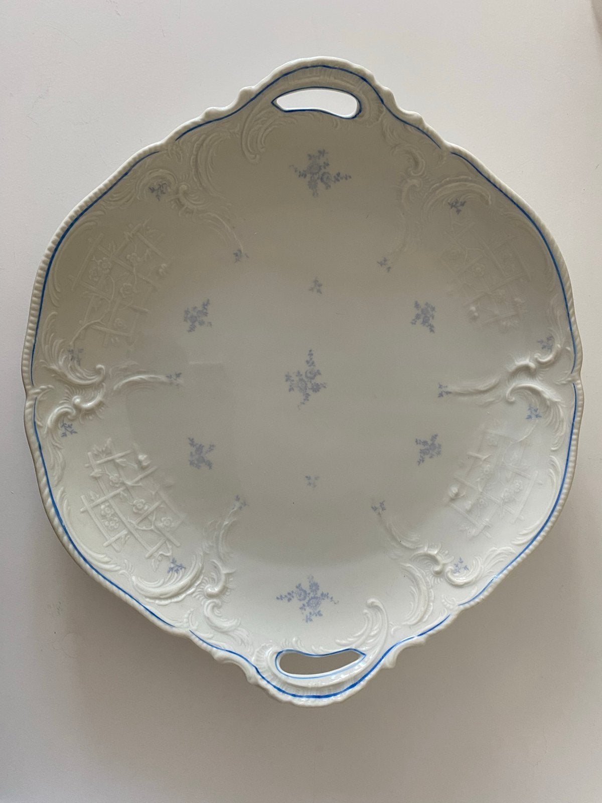 Risenthale schaal 28 cm met blauw bloemmotief, Antiek en Kunst, Ophalen of Verzenden