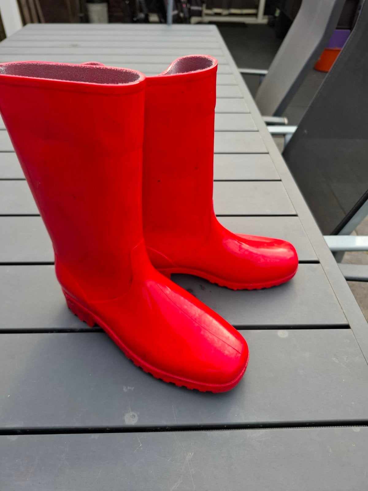 Rode regenlaarzen maat 35, Ophalen of Verzenden, Gebruikt, Jongen of Meisje, Laarzen