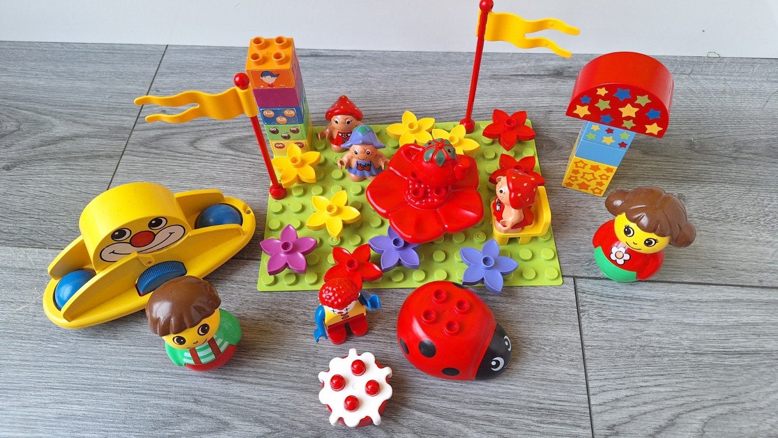 Vrolijk Duplo Verjaardagsfeestje met Clown en Figuren, Kinderen en Baby's, Speelgoed | Duplo en Lego, Inclusief minifiguren, Gebruikt