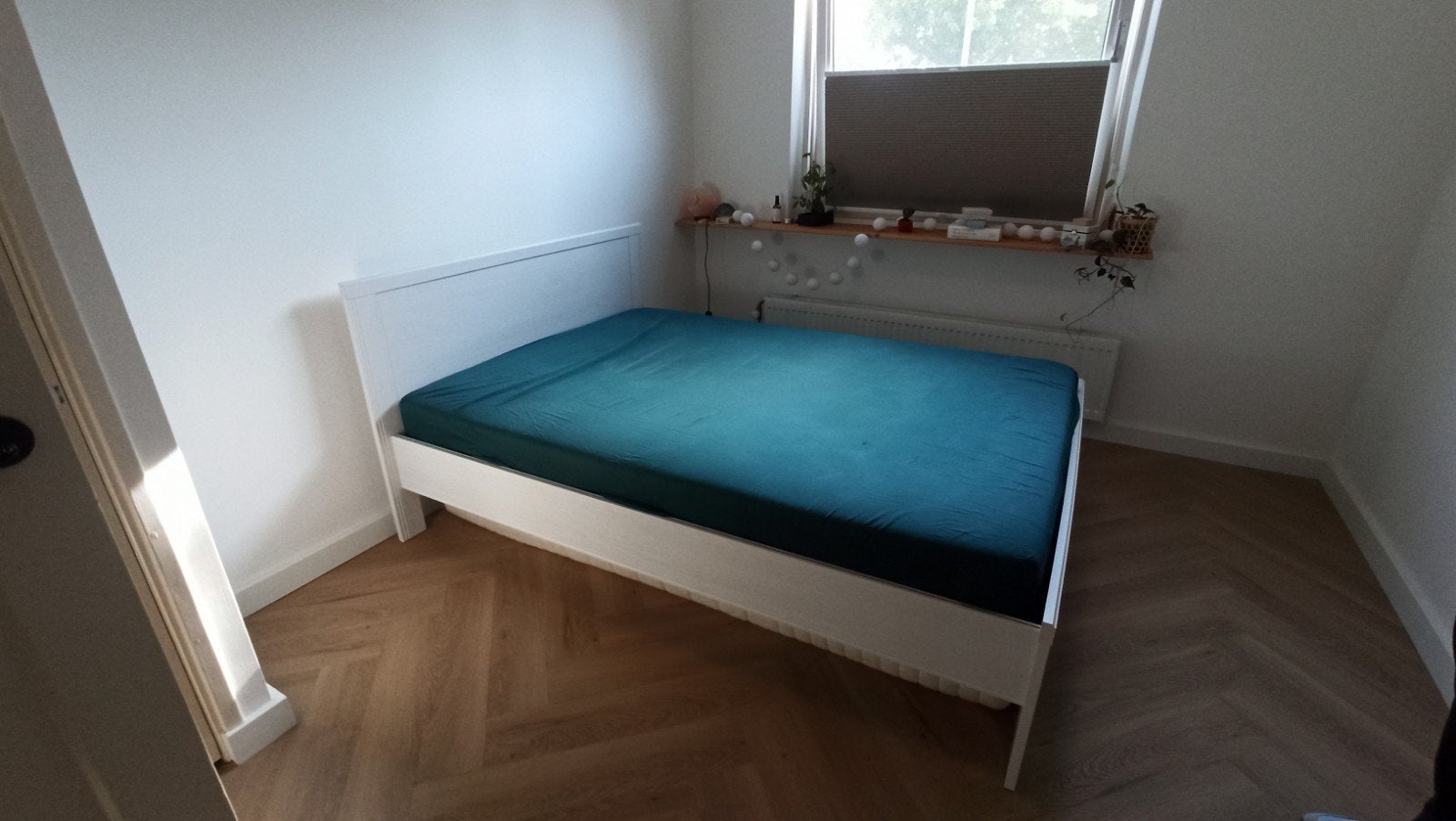 Ikea bed met gebruikssporen, nog in prima staat, Ophalen, Gebruikt, Wit, Tweepersoons