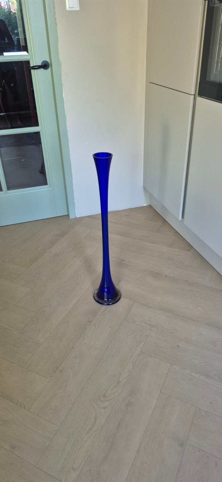 Hoge kobaltblauwe vaas, 90 cm, Ophalen