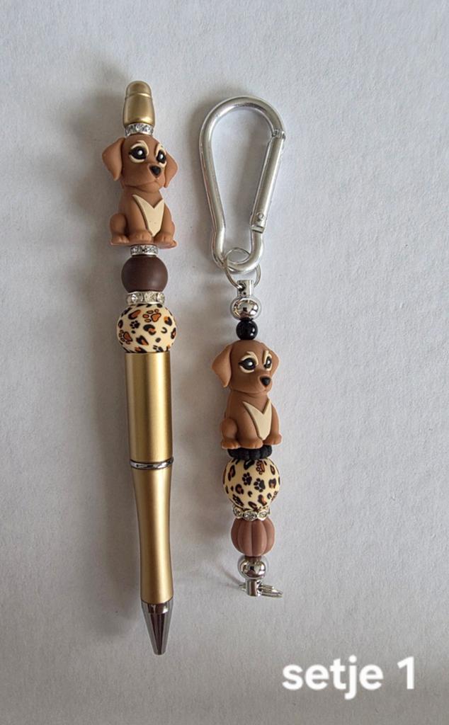 Kraalpen met sleutelhanger, Verzamelen, Sleutelhangers, Ophalen of Verzenden, Nieuw