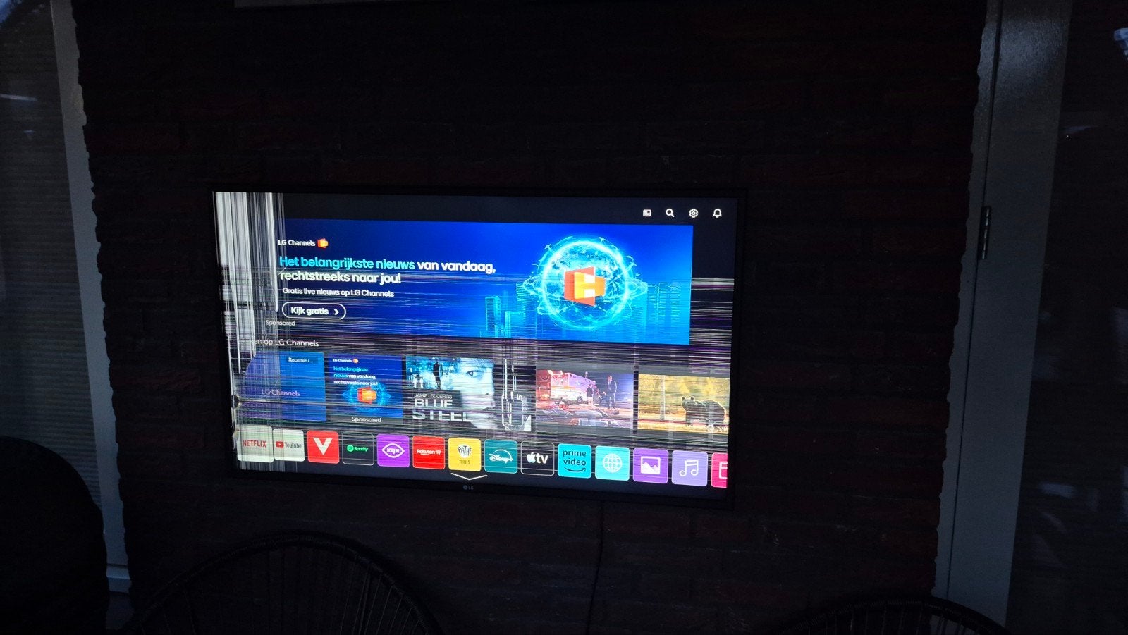 LG 43UM7100PLB 4K LED Smart TV - Defect scherm, Audio, Tv en Foto, Televisies, Ophalen