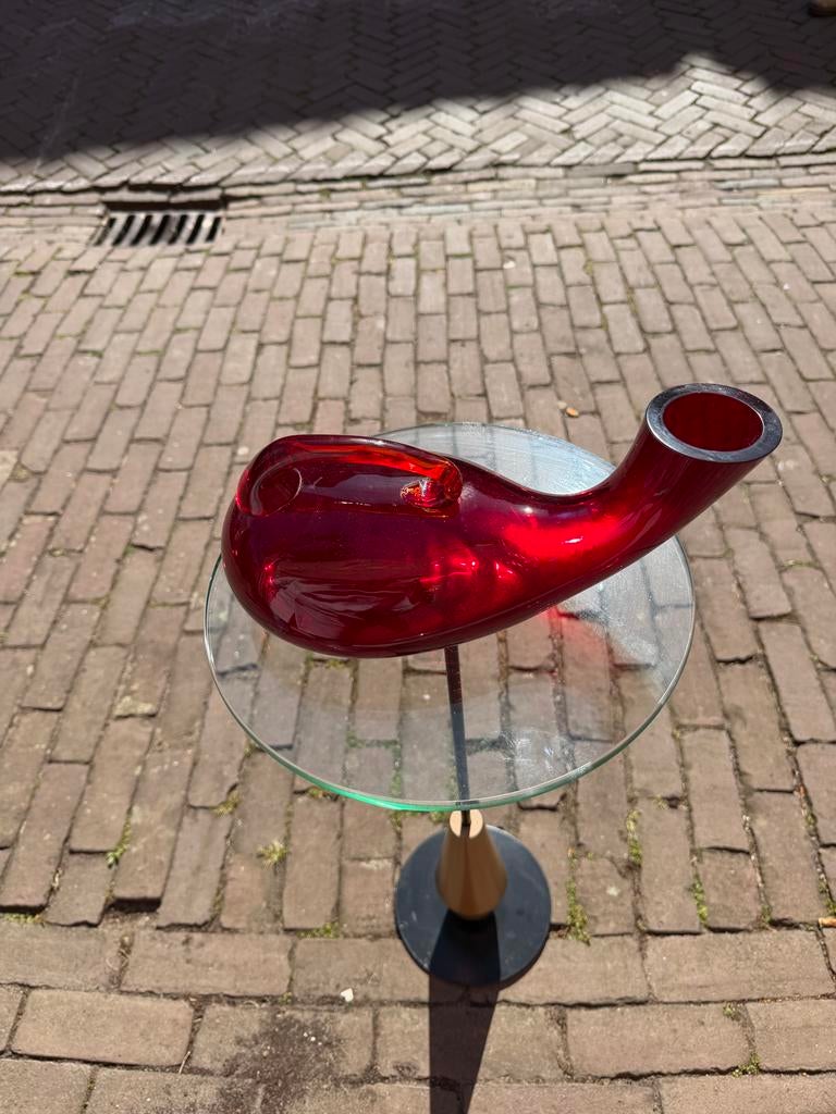 Vintage Robijnrode Glazen Eenden Karaf - Decoratief, Ophalen