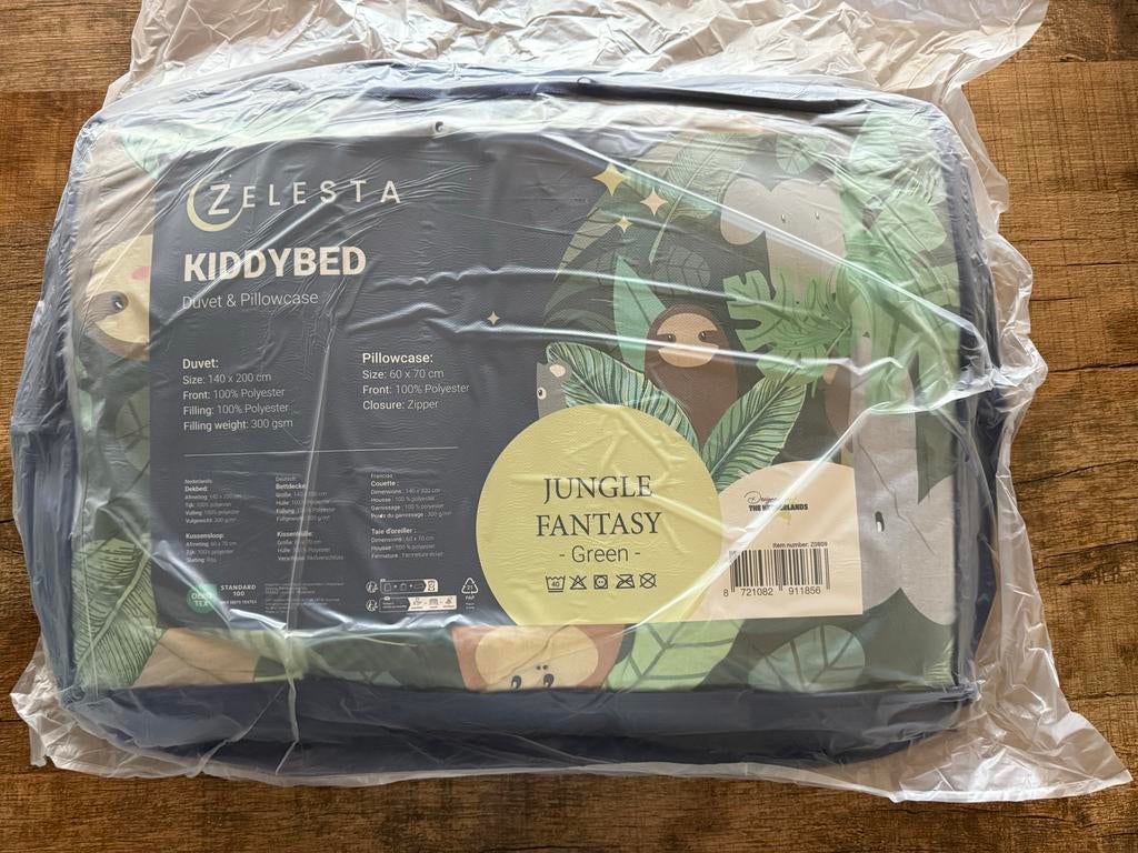 Nieuw Kiddybed Dekbed & Kussensloop Jungle Fantasy, Eenpersoons, Nieuw, Ophalen of Verzenden, Deken of Dekbed