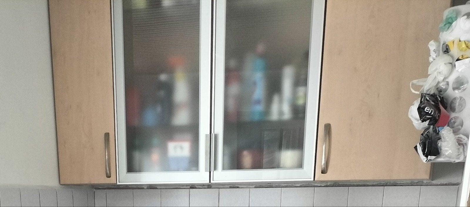 4 bovenkastjes, waarvan 2 met glazen deurtjes, Huis en Inrichting, Keuken | Keukenelementen, Ophalen, Gebruikt, 100 tot 150 cm