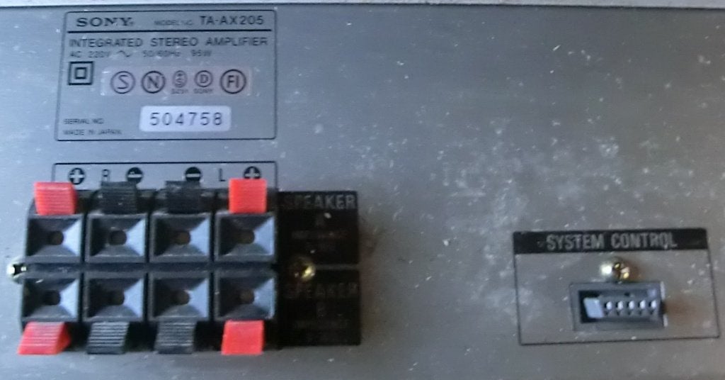 Vintage Sony TA-AX205 stereoversterker, Ophalen of Verzenden, Gebruikt, 60 tot 120 watt, Sony