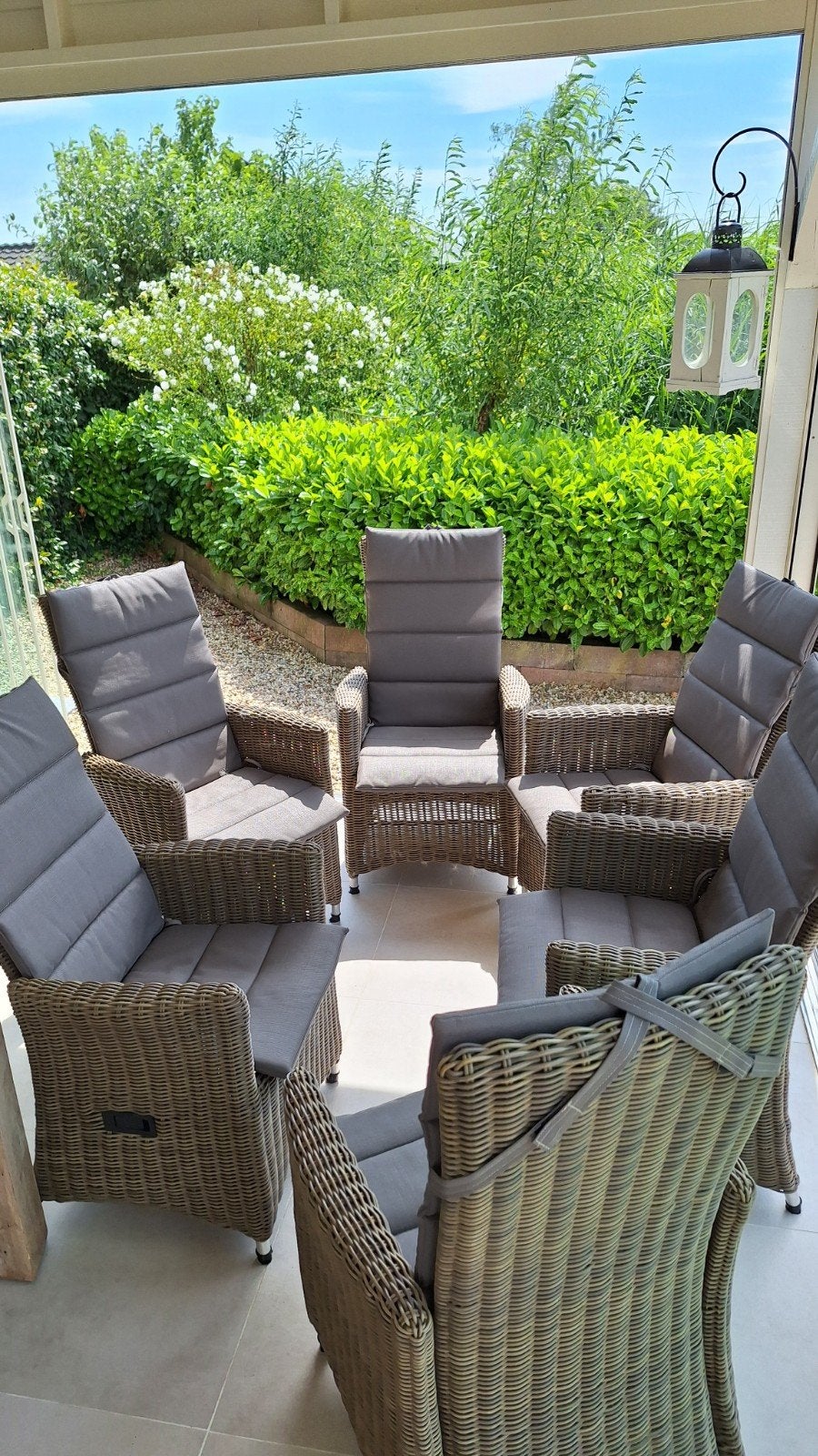 Life Wicker Tuinstoelen - 6 hoge, 2 lage, Tuin en Terras, Ophalen, Gebruikt, Wicker, Verstelbaar