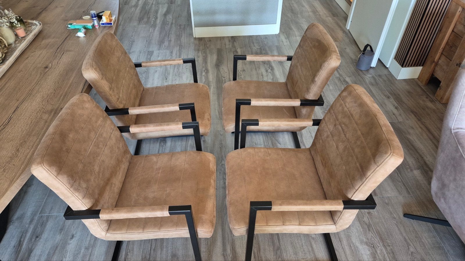 Eetkamer stoelen, Ophalen, Bruin, Overige materialen, Vier