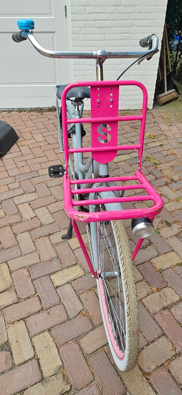 Spirit fiets met roze accenten en voordrager, Fietsen en Brommers, Terugtraprem, Gebruikt, Spirit, Ophalen