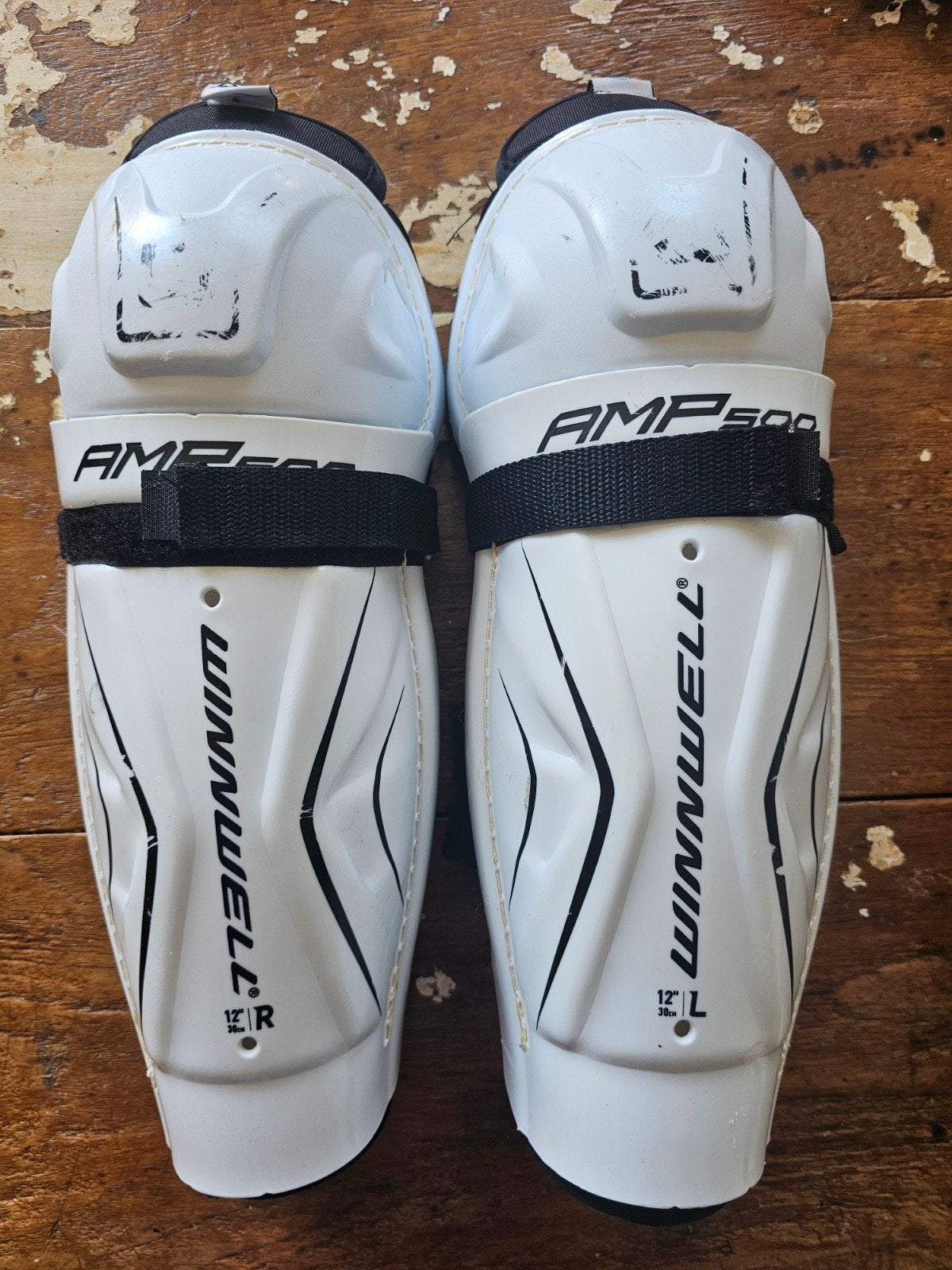 Winnwell AMP 500 Junior IJshockey Scheenbeschermers -(30, Ophalen of Verzenden, Gebruikt