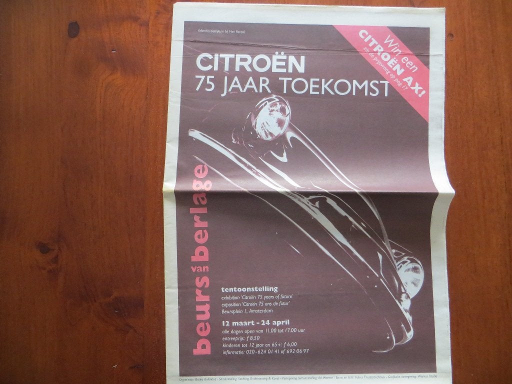 Citroën 75 jaar toekomst / Beurs van Berlage (1994), Ophalen of Verzenden, Zo goed als nieuw, Citroën