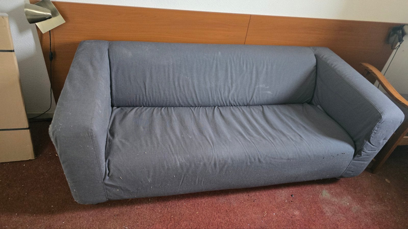 Comfortabele grijze tweepersoonsbank Type Klippan van Ikea, Huis en Inrichting, Banken | Bankstellen, Gebruikt, 150 tot 200 cm