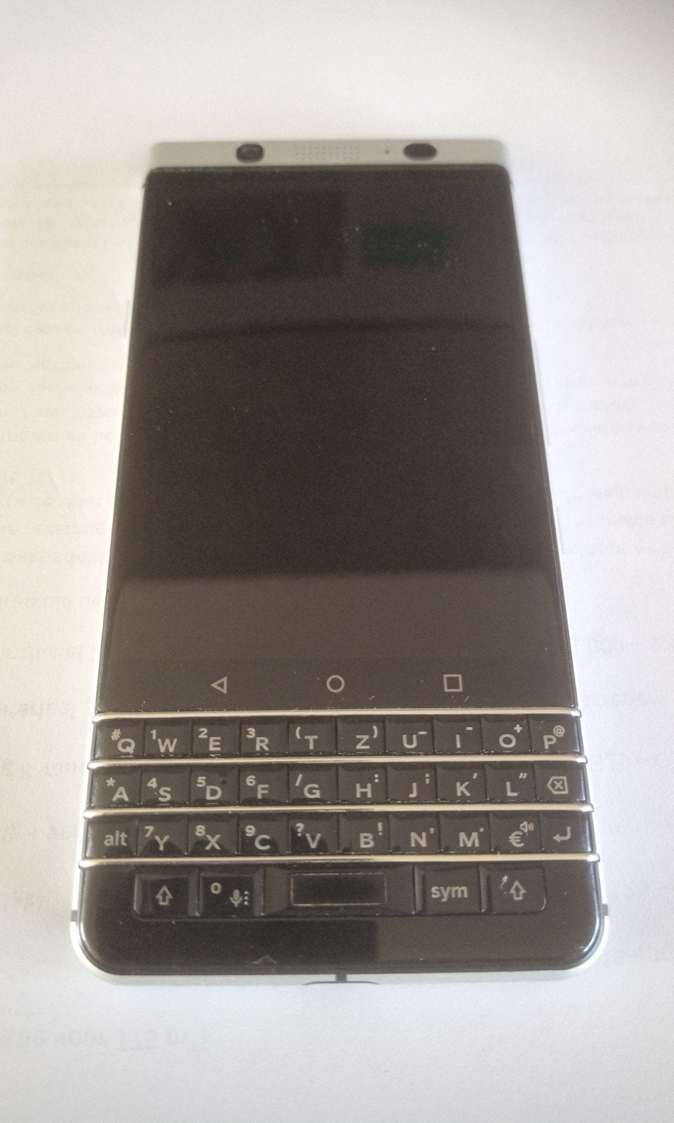 BlackBerry KEYone - Zilver/Zwart - Zonder Simlock, Zwart, Touchscreen, Ophalen of Verzenden, Zo goed als nieuw
