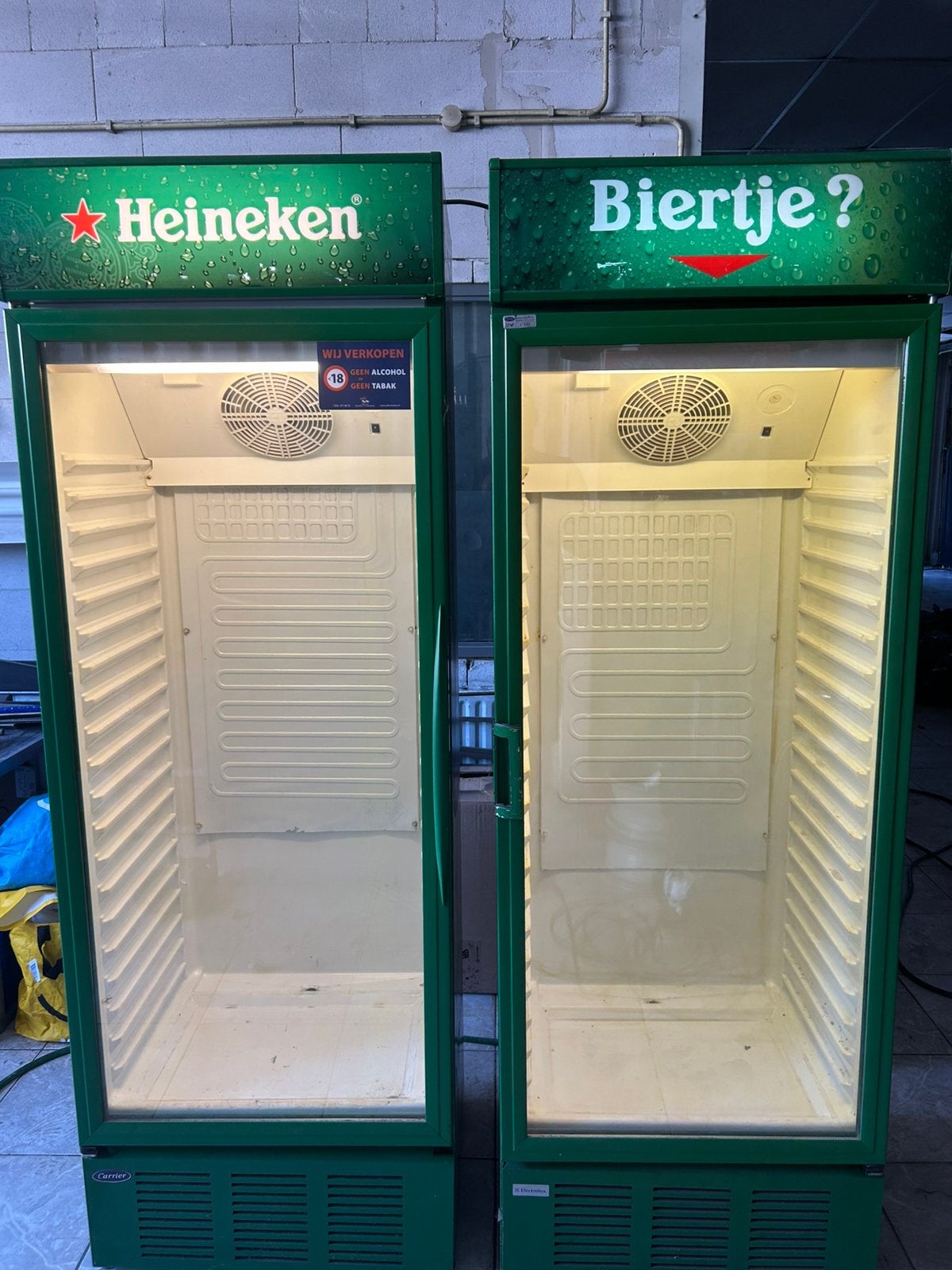 Heineken horeca koelkasten Carrier, 200 liter of meer, 60 cm of meer, Zonder vriesvak, Gebruikt