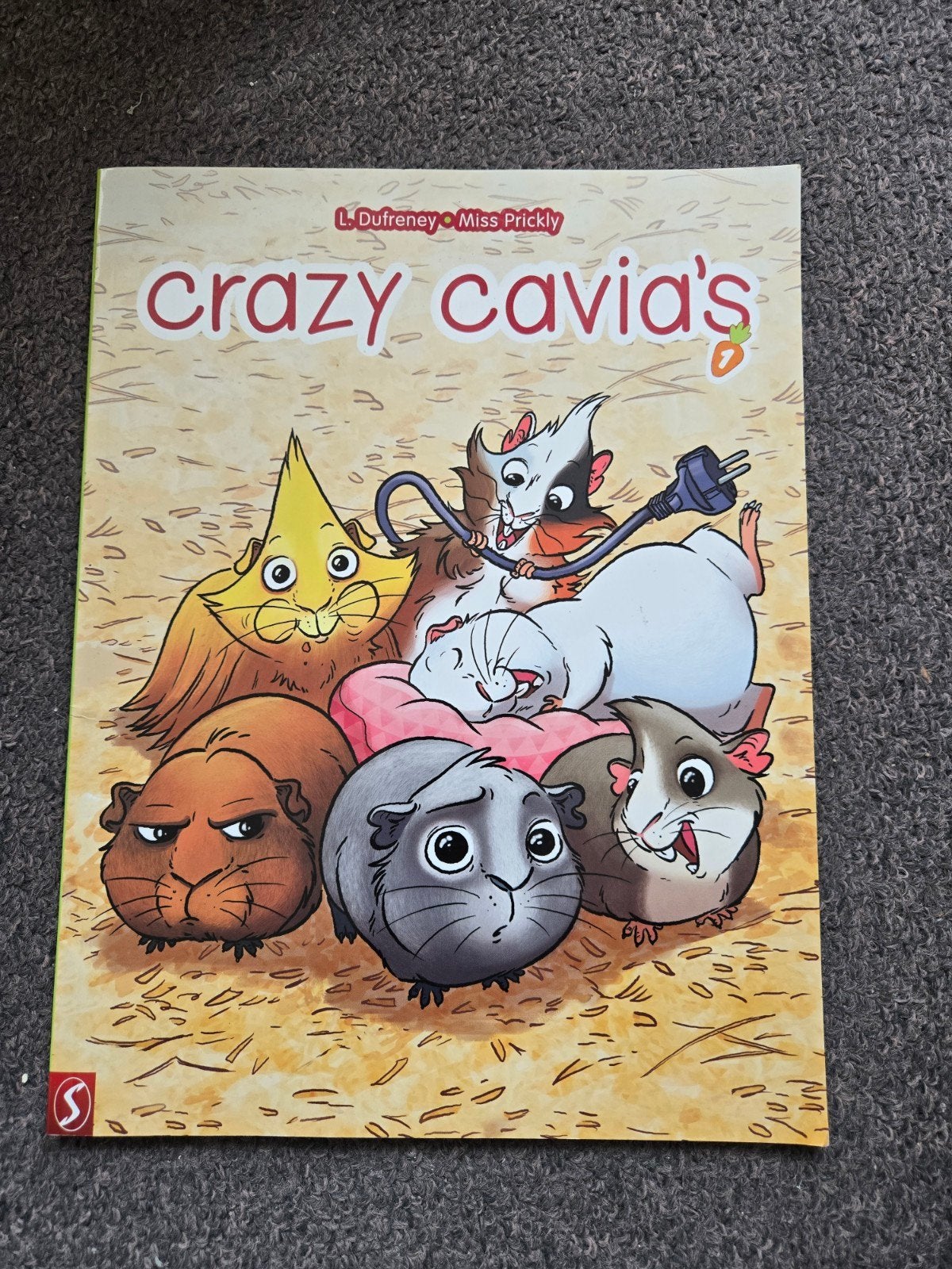 Crazy Cavia's - Grappig stripboek over cavia's, Eén stripboek, Ophalen of Verzenden, Gelezen, L. Dufreney & Miss Prickly