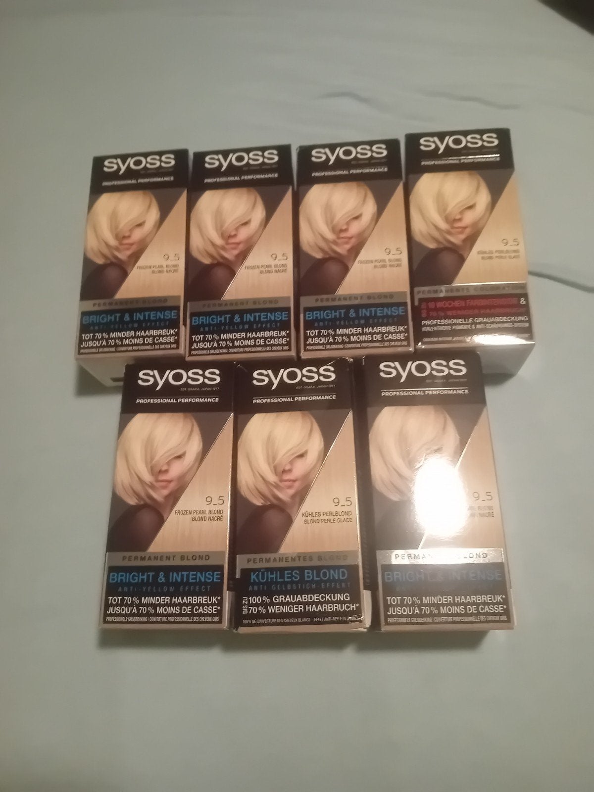 7 verpakkingen Syoss Haarverf PearlBlond 9.5, Ophalen of Verzenden, Nieuw, Overige typen