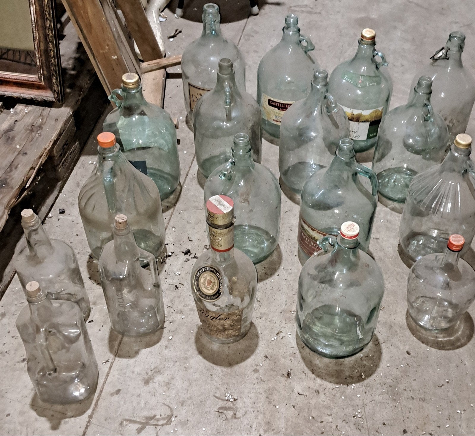Fles flessen oude flessen decoratie, Antiek en Kunst, Ophalen