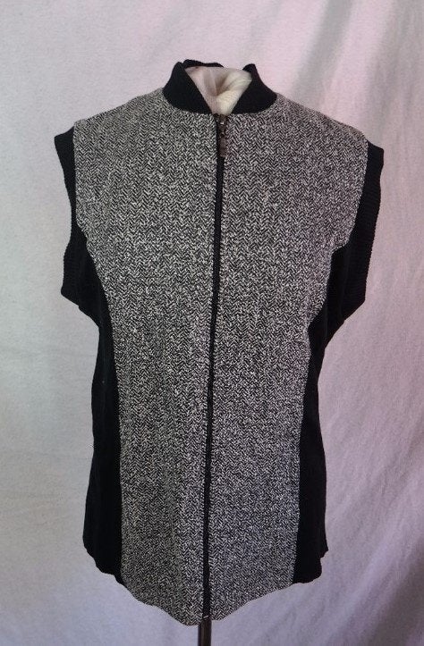Zwart-wit mouwloos damesvest.Mt 40.Merk Setter Lady, Kleding | Dames, Maat 38/40 (M), ., Zwart, Ophalen of Verzenden