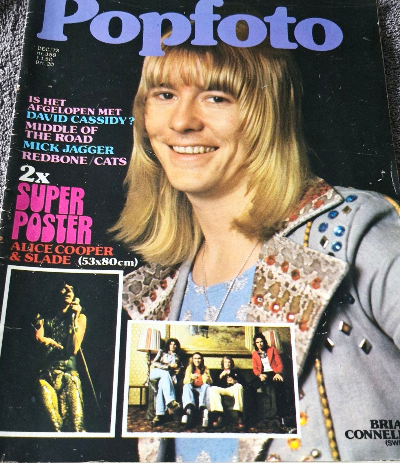 Popfoto december 1973 - Mick Jagger, D  Bowie, David Cassi, Ophalen of Verzenden, Gelezen, Muziek, Film of Tv