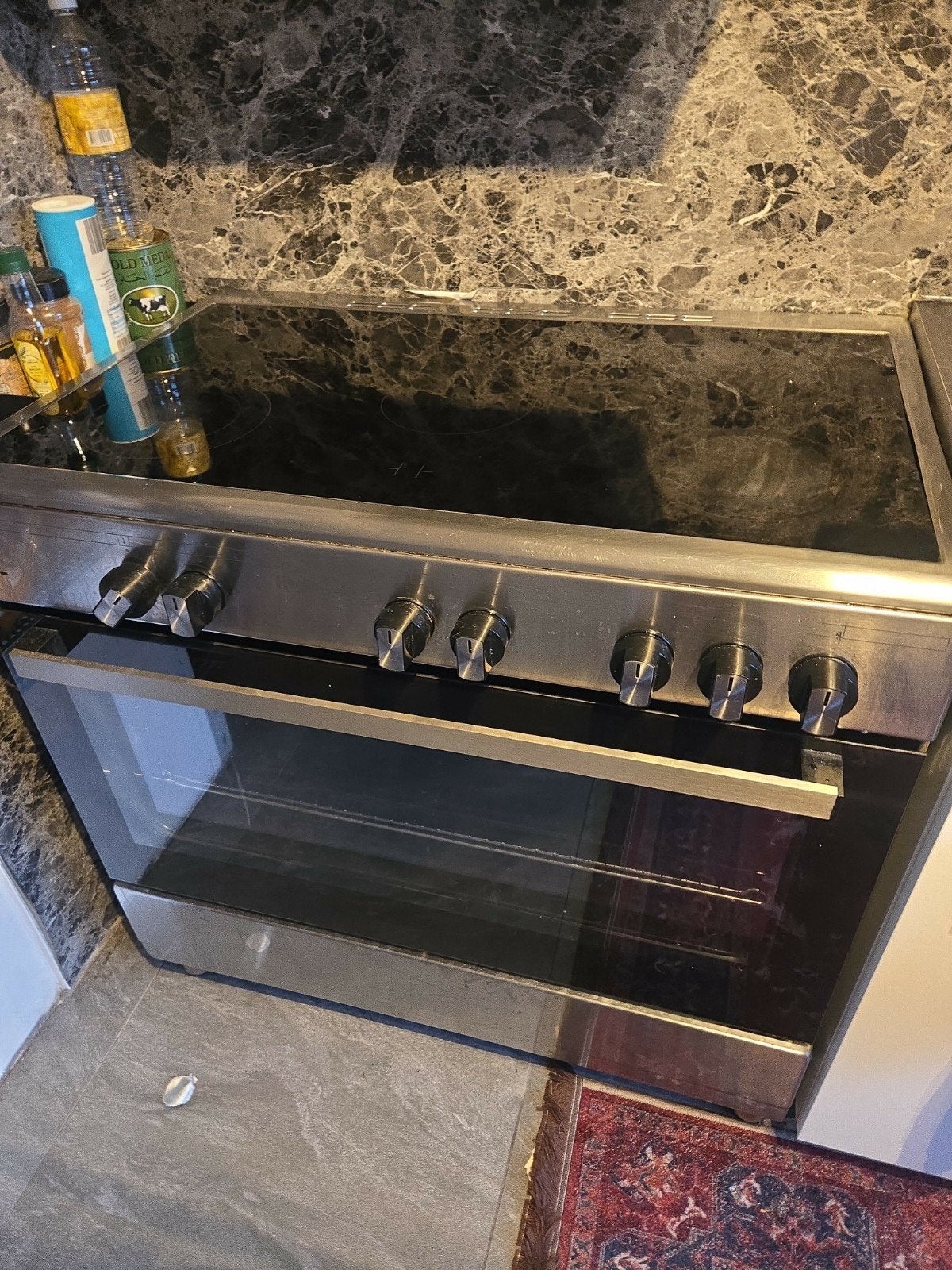 Fitll keramisch vrijstaand fornuis 90CM breed met heteluchto, Ophalen, Hete lucht, 60 cm of meer, Keramisch