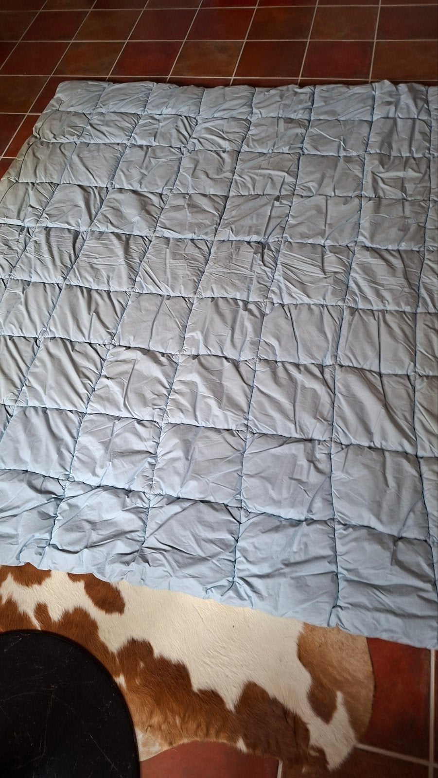 dekbed 100 % schapenwol. Gratis., Ophalen, Tweepersoons, Blauw, Deken of Dekbed