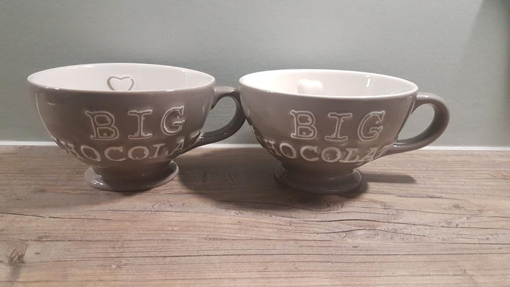 Bastion collection chocomelkmokken, Huis en Inrichting, Keuken | Servies, Ophalen of Verzenden, Zo goed als nieuw, Kom(men), Overige stijlen