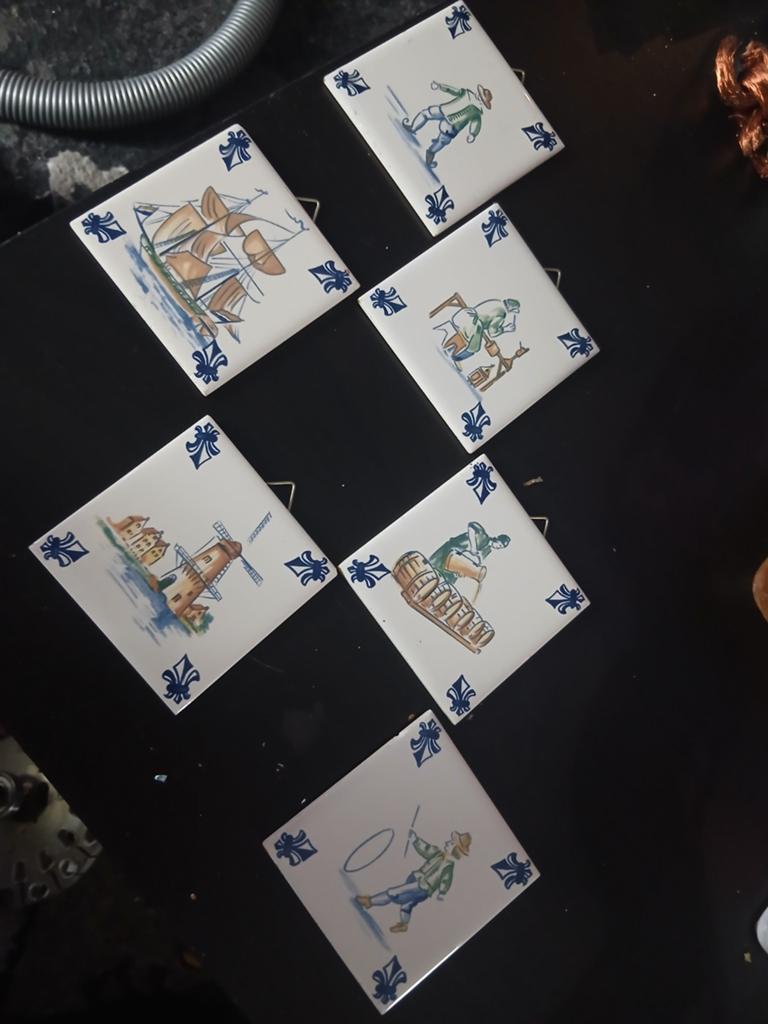 KLM Business Class Tegeltjes - Set van 6, Ophalen of Verzenden