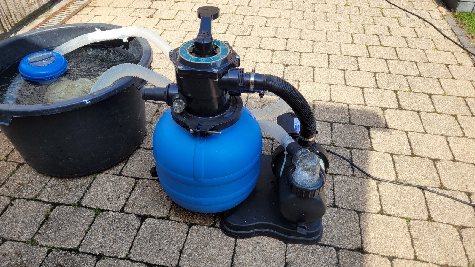 Exit Toys Zwembad met zandfilterpomp, Tuin en Terras, Ophalen, Rond, Zo goed als nieuw, Opzetzwembad