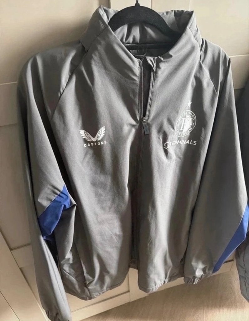 Feyenoord regenjas Castore XL, Castore, Ophalen of Verzenden, Voetbal, Grijs