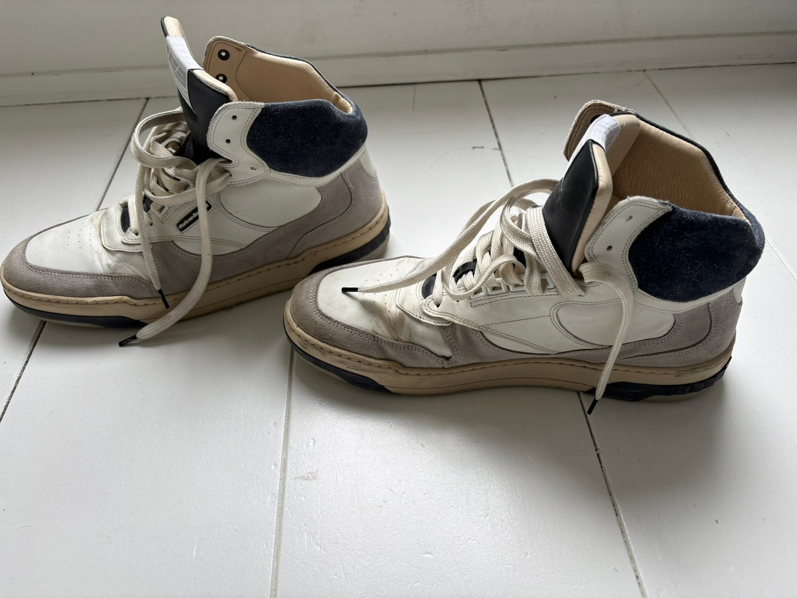 Floris van Bommel hoge witte sneakers maat 42, Wit, Ophalen of Verzenden, Sneakers of Gympen, Gedragen