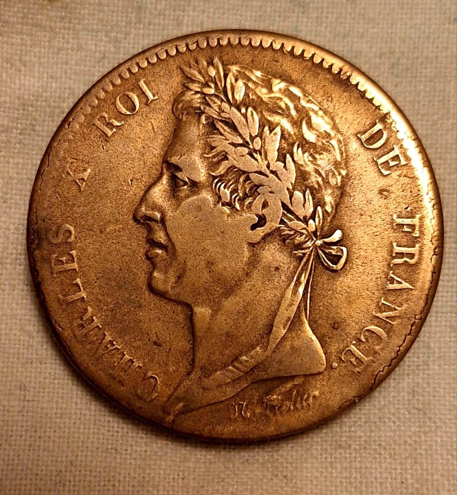 Prachtige 10 Centimes 1827 H "Colonies Françaises" - Charles, Verzenden, Frankrijk