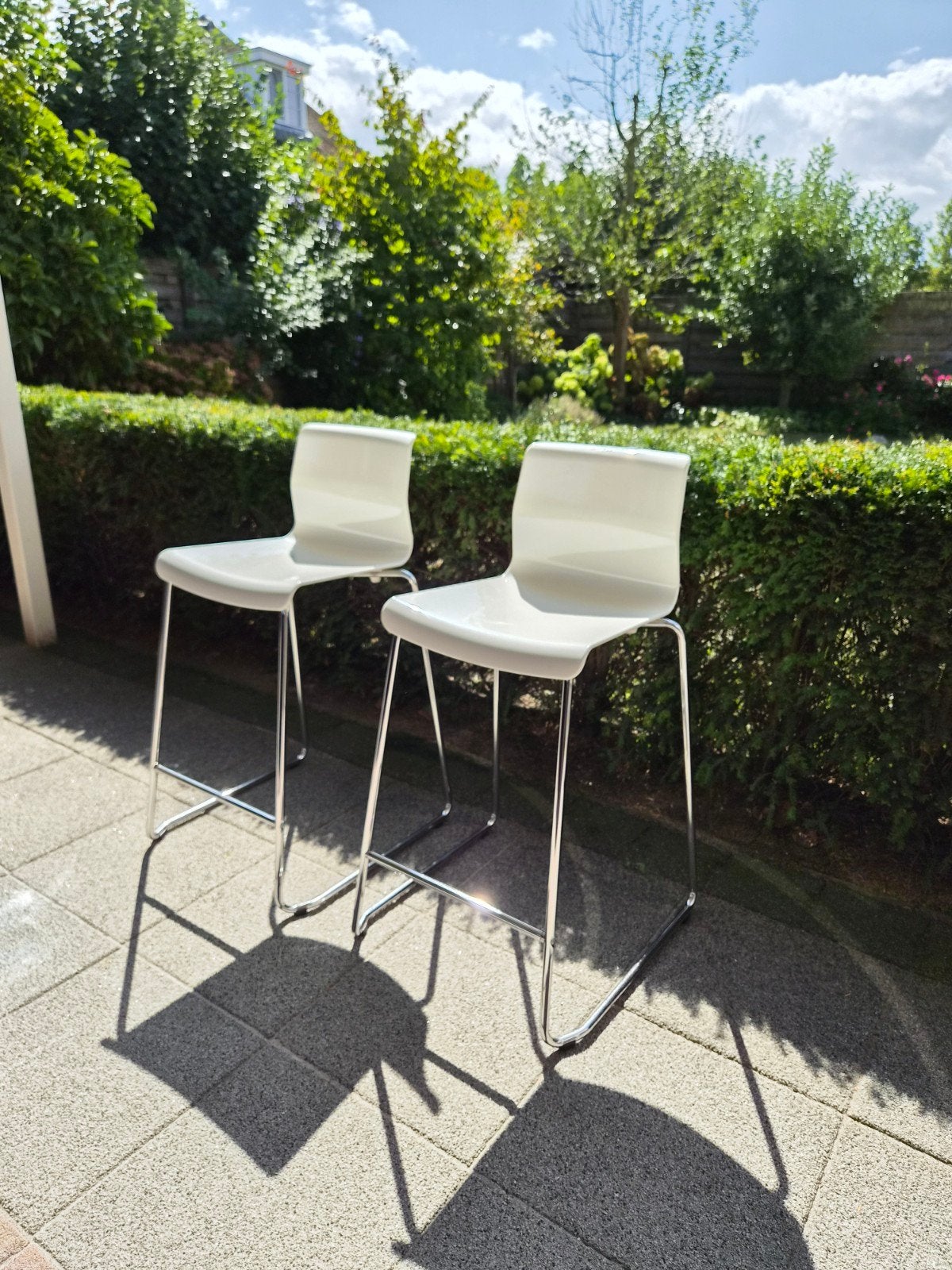 2x IKEA Glenn barkrukken, Ophalen, Gebruikt, 60 tot 90 cm, Metaal