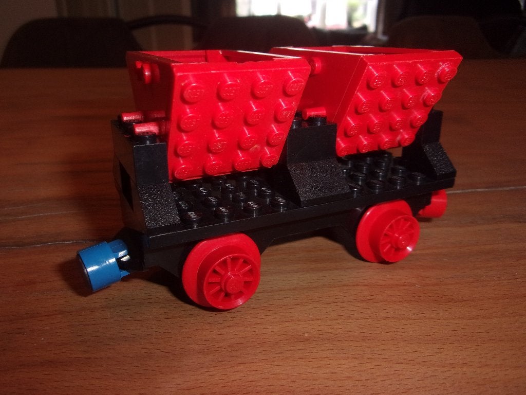 Lego Train 4,5V 130-1 Wagon with Double Tippers uit 1972, Gebruikt, Overige thema's, Lego, Ophalen of Verzenden