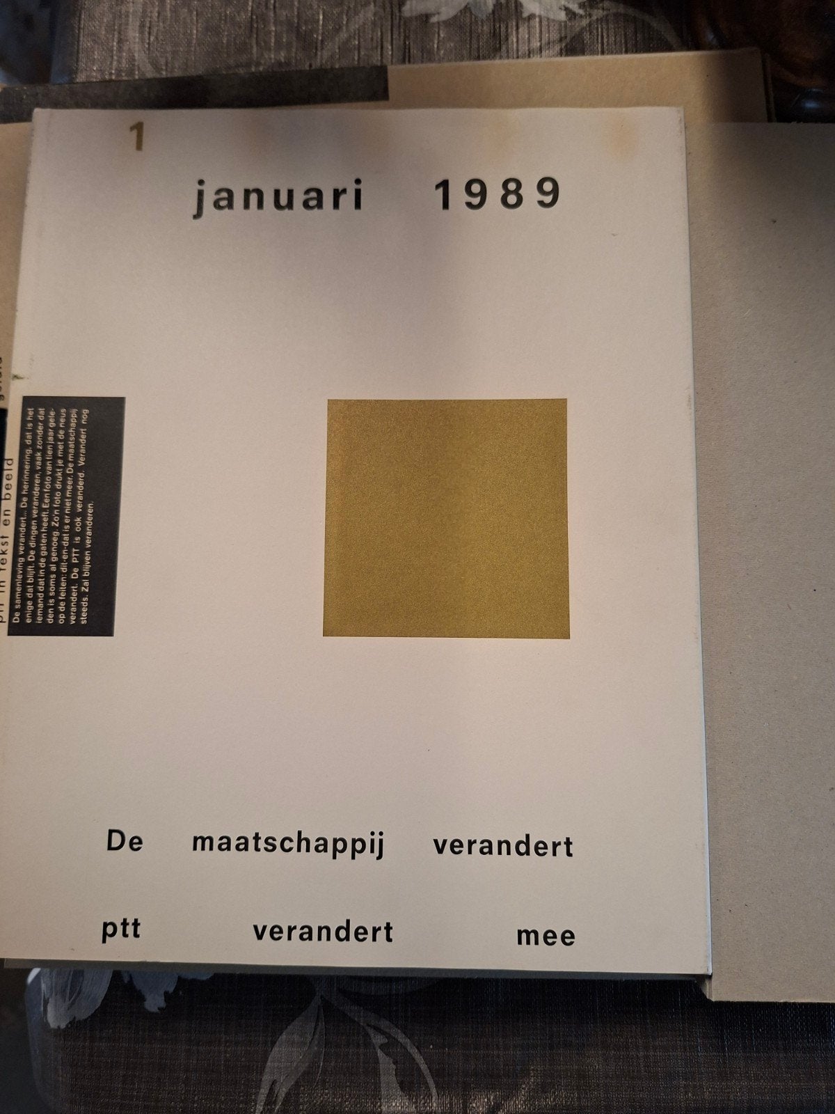 PTT Magazine Januari 1989 - De Maatschappij Verandert, Ophalen of Verzenden