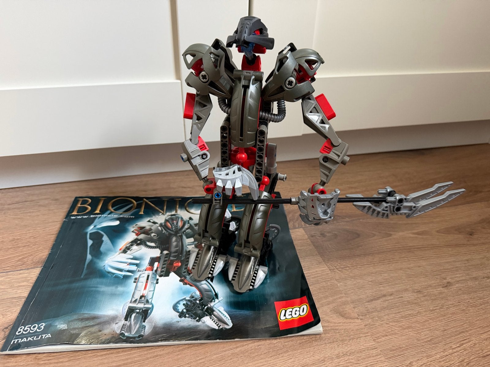 Lego Bionicle 8593 Makuta met instructieboekje, Gebruikt, Bionicle, Lego, Ophalen of Verzenden