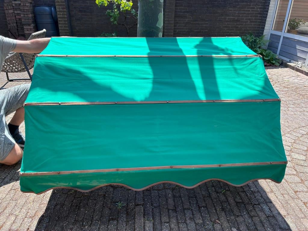 Markies / zonnescherm groen / Br 140cm, Tuin en Terras, Zonneschermen, Ophalen, Gebruikt, Minder dan 250 cm, Markies