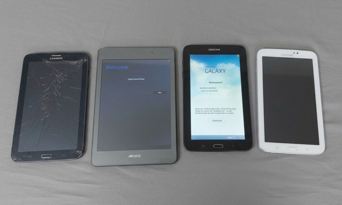 Partij van 4 tablets 7 inch Samsung & Archos in diverse st, Overige modellen, Zwart, Ophalen of Verzenden, Zonder simlock