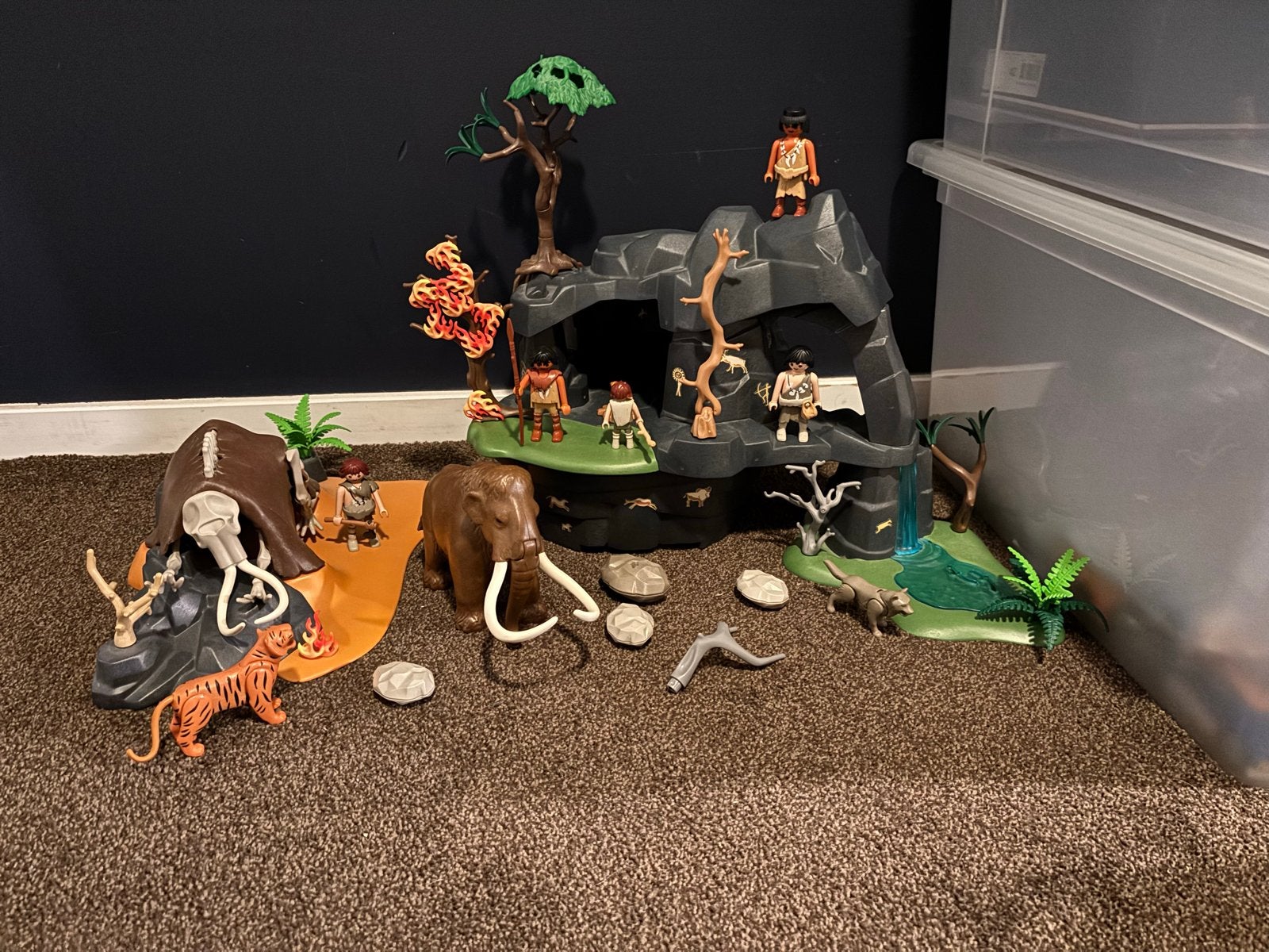Playmobil Prehistorie Set: Grot, Mammoeten en Holbewoners, Ophalen of Verzenden, Gebruikt, Complete set