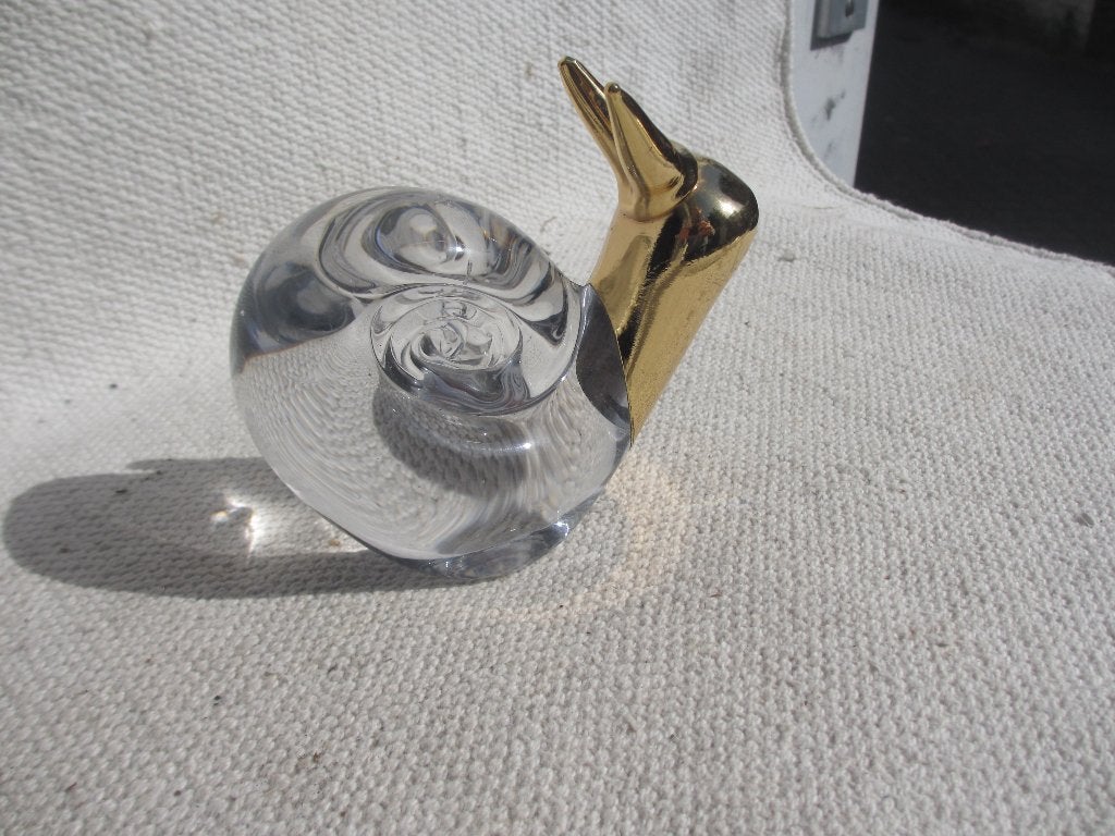 Presse-papier Murano glas in vorm slak, Ophalen of Verzenden