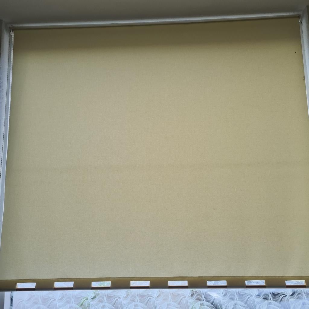 Rolgordijn 180x195 cm - Crème/Beige, Crème, Gebruikt, 150 tot 200 cm, Ophalen of Verzenden