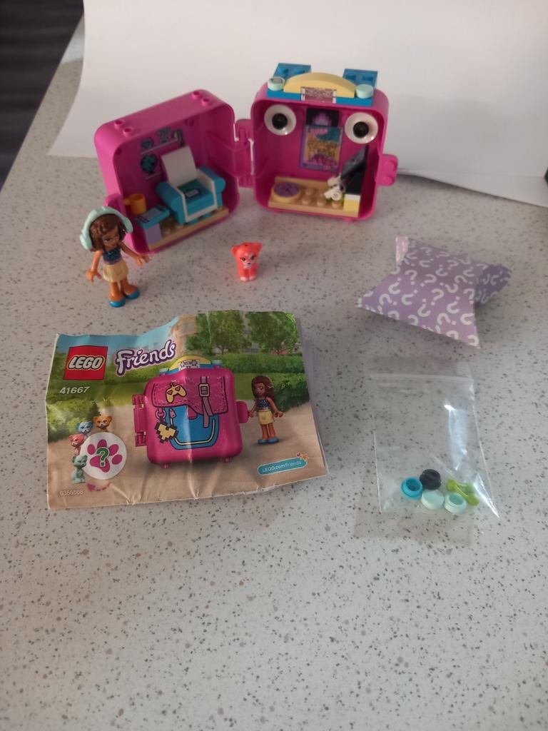 Lego 41667 Olivia's Speel Kubus compleet, Lego, Friends, Ophalen of Verzenden, Zo goed als nieuw