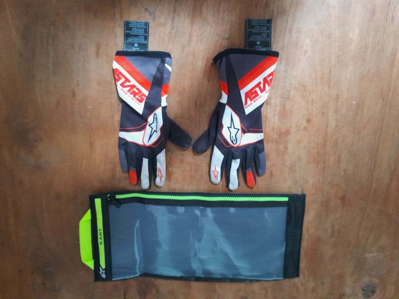 Alpinestars Tech-1 v2 Kinderkart Handschoenen Maat M, Sport en Fitness, Ophalen of Verzenden, Gebruikt, Helm of Handschoenen