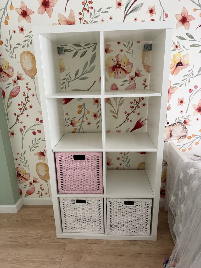 Mand Branas Ikea (2 x wit), 1 keer roze, Gebruikt, Mand, Vierkant, Ophalen of Verzenden