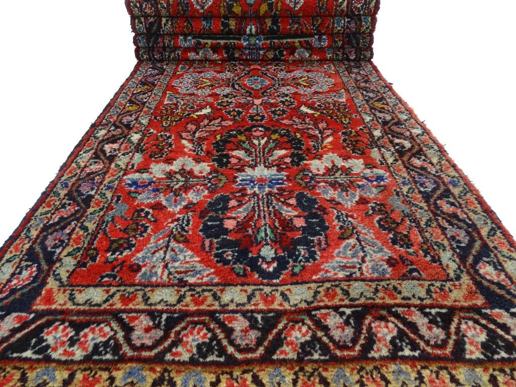 Perzisch tapijt - Sarouk loper - 305 x 82 cm - Handgeknoopt, Antiek - Klassiek - Modern - Eclectisch, -, Verzenden, Blauw