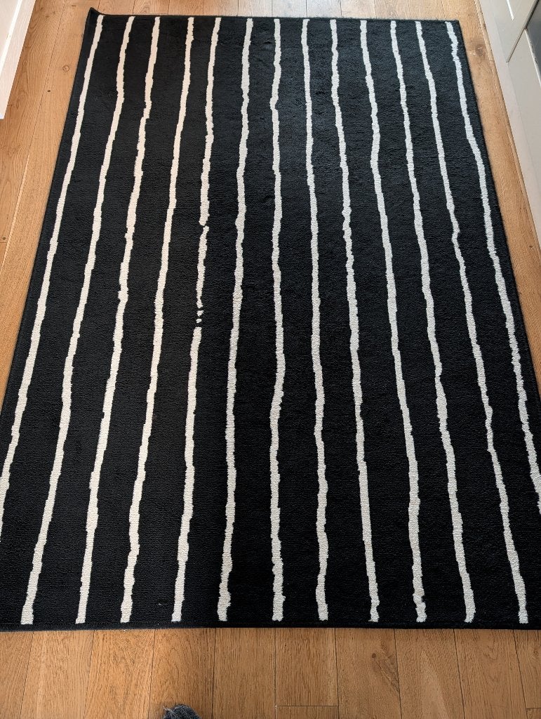 Tapijt zwart IKEA, Ophalen, Gebruikt, 100 tot 150 cm, Minimal