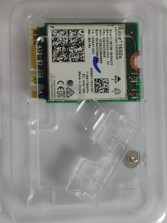 WIFI 5,/6/6E BT 4.2/5.1/5.2 4G WWAN Killer 1650X AX201NGW, Ophalen of Verzenden, Gebruikt