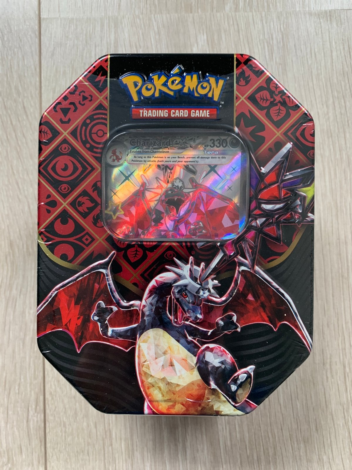 Pokémon Charizard tin, Paldean Fates,  nieuw!, Ophalen, Nieuw, Overige typen, Foil